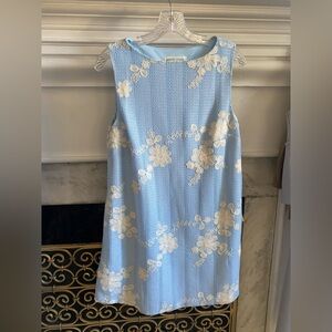 Elegant Blue Floral Pants Store Dress
